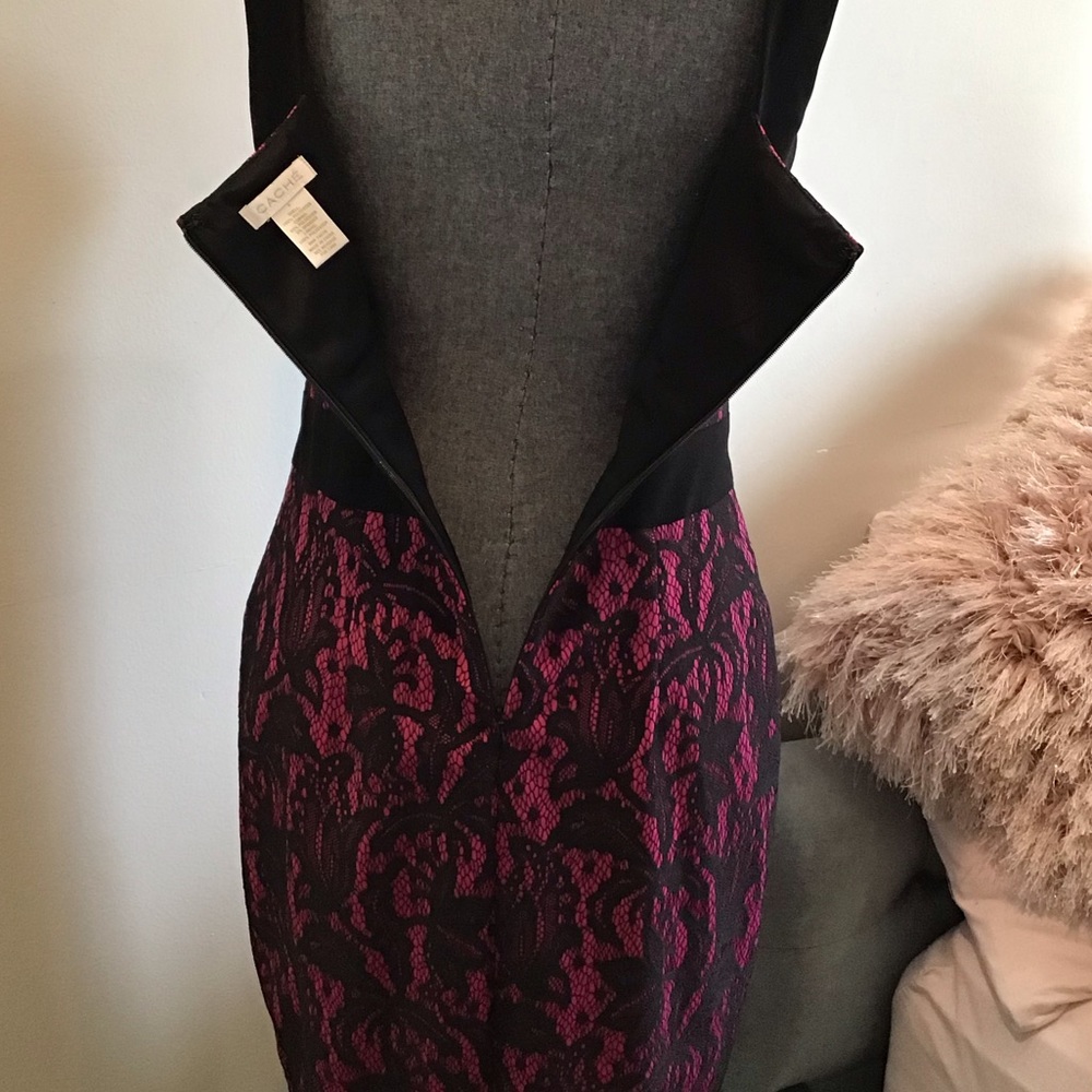 Cache Lace Overlay Dress - Picture 3 of 8